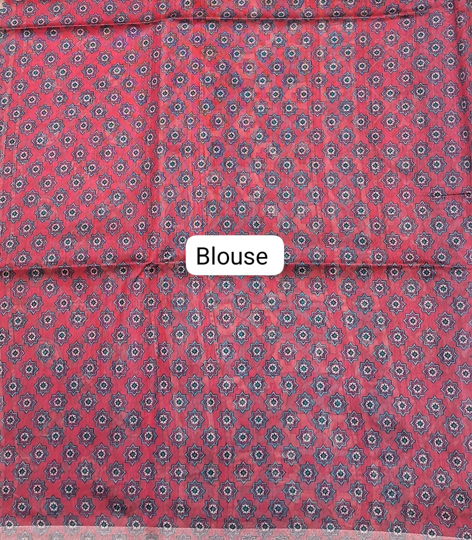 Mustard Yellow Semi Tussar Saree Blouse