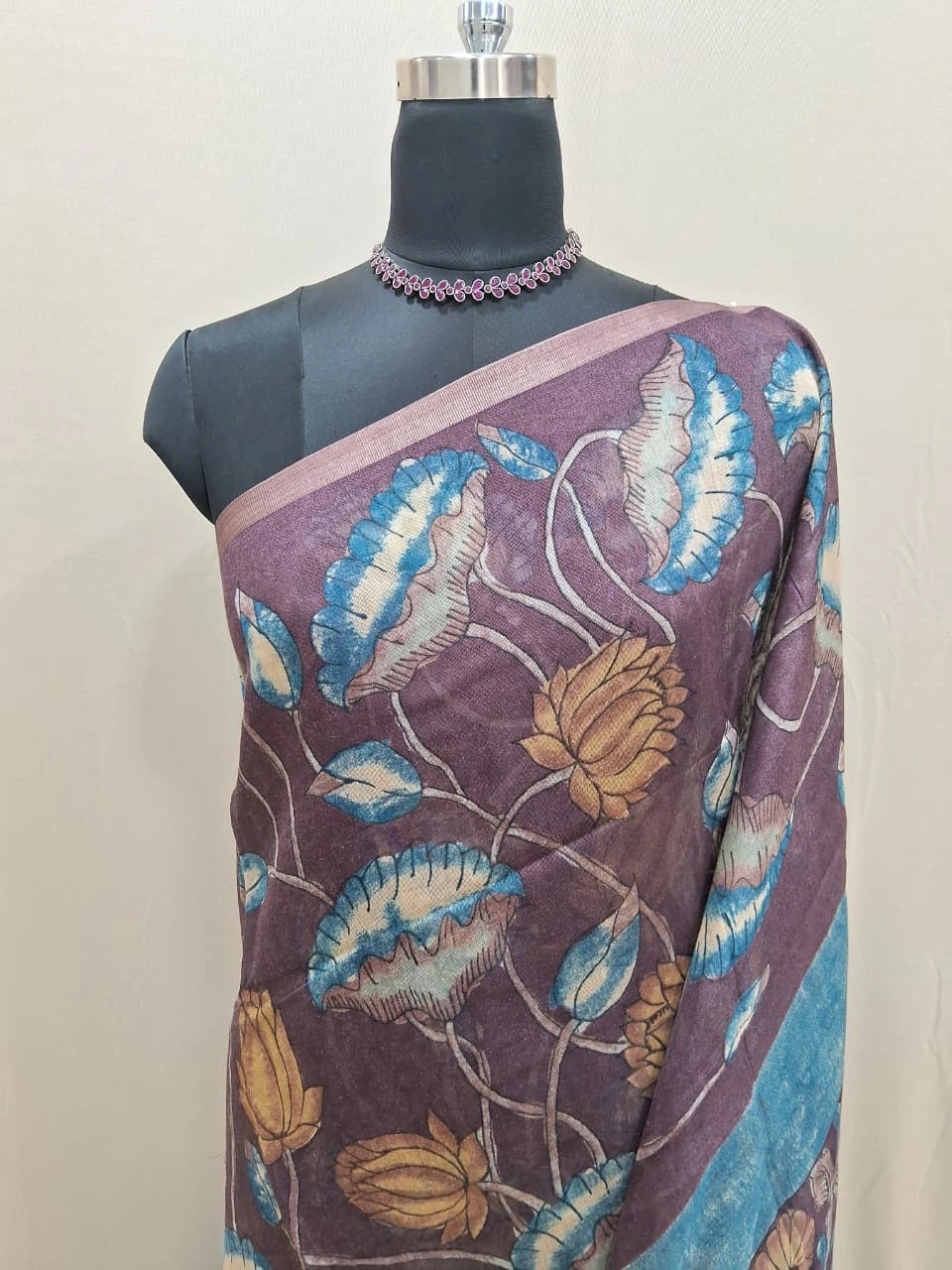 Walnut Brown Semi Tussar Saree 1