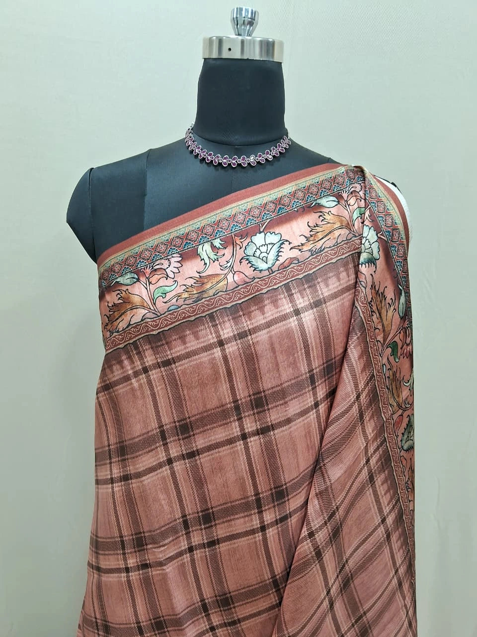  Elegant Brown Semi Tussar Grace saree 1