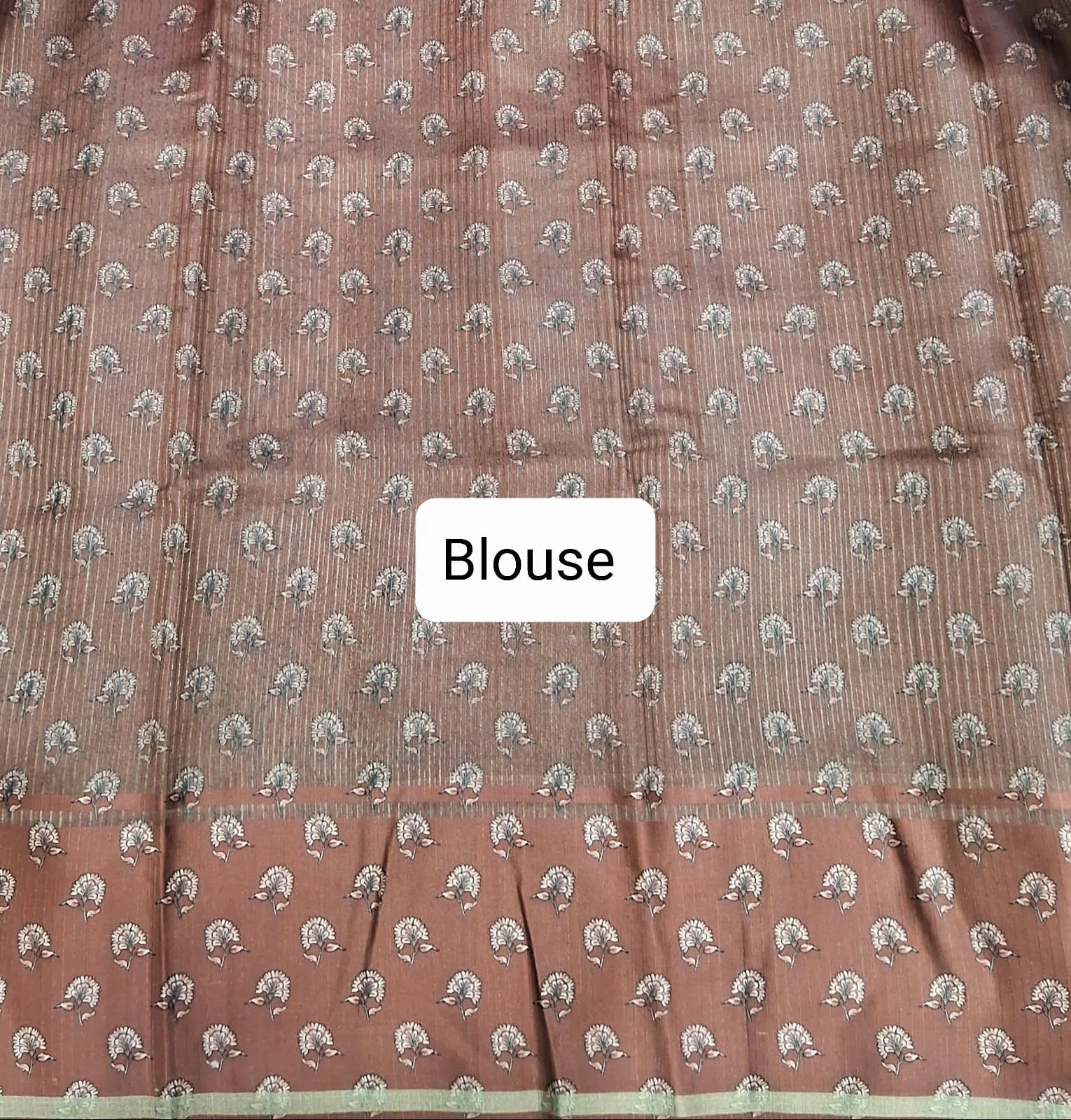  Elegant Brown Semi Tussar Grace saree Blouse