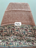 Classic Brown Handloom Semi Tussar Saree Pallu