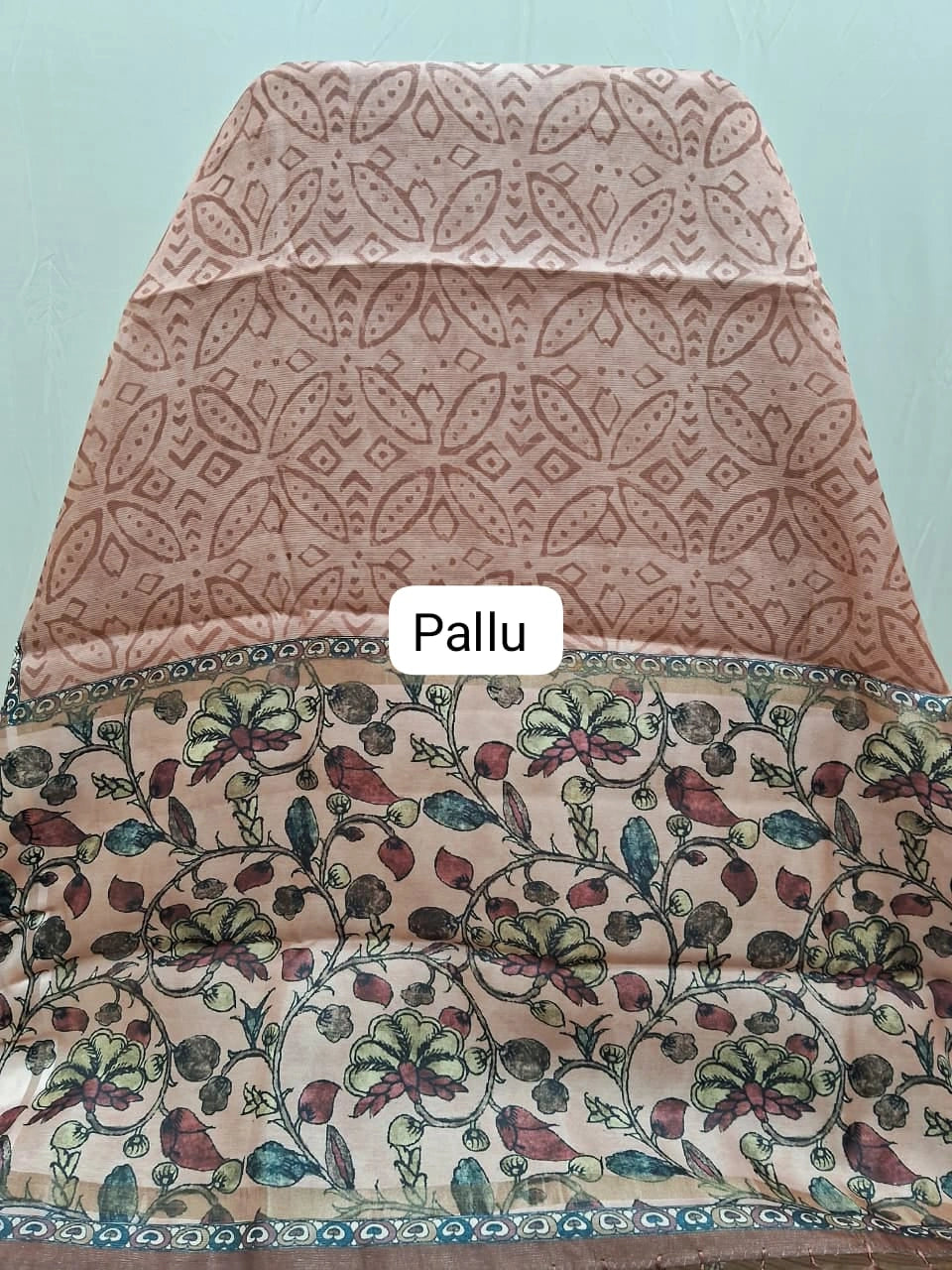 Classic Brown Handloom Semi Tussar Saree Pallu