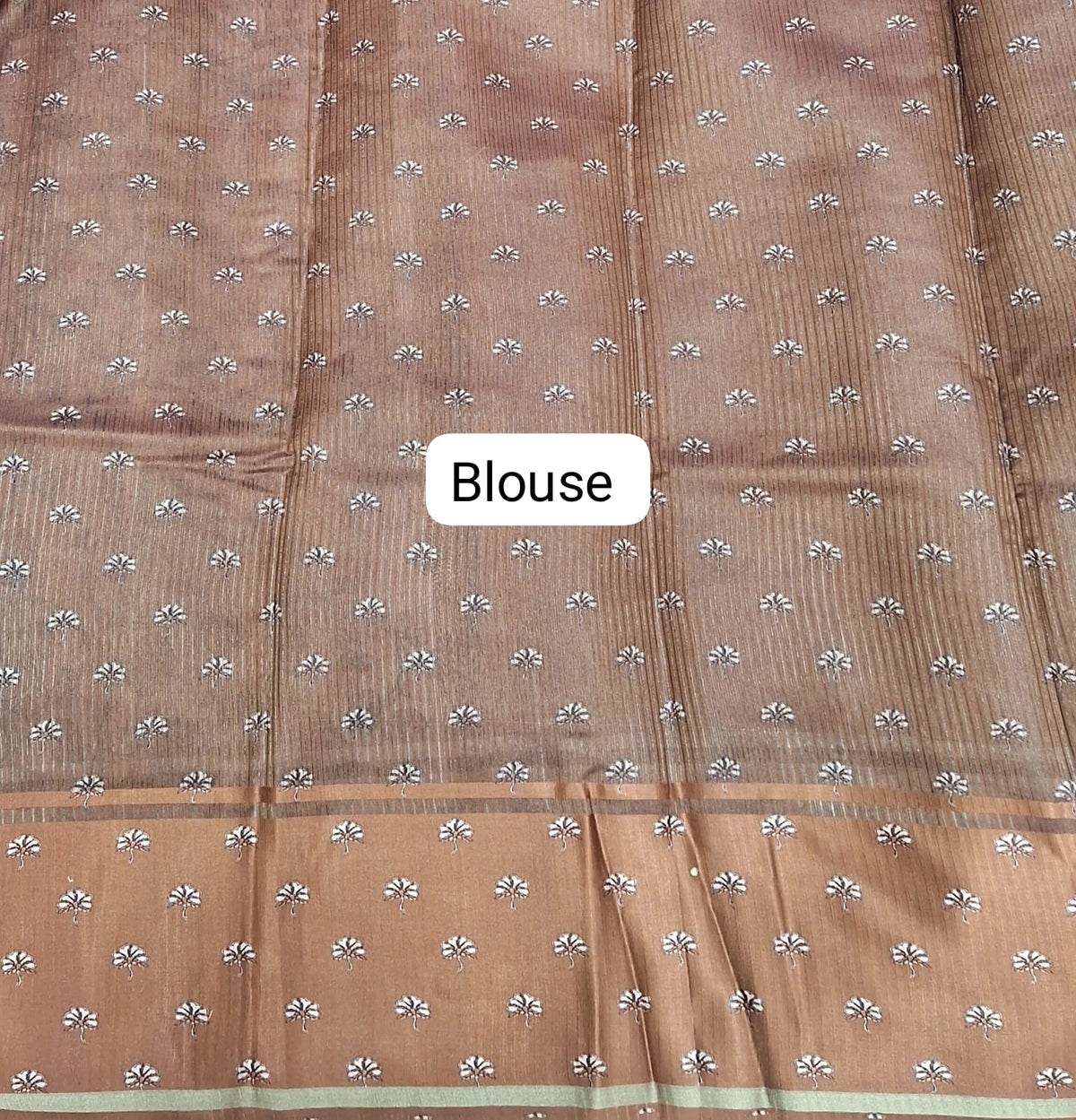 Classic Brown Handloom Semi Tussar Saree Blouse