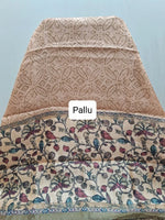 Classic Chocolate Brown Semi Tussar Saree Pallu