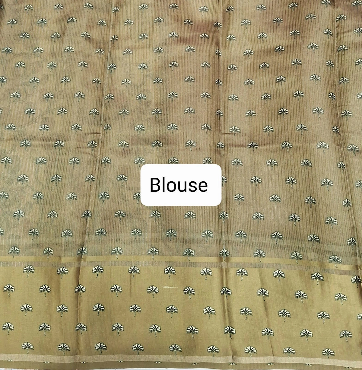 Classic Chocolate Brown Semi Tussar Saree Blouse