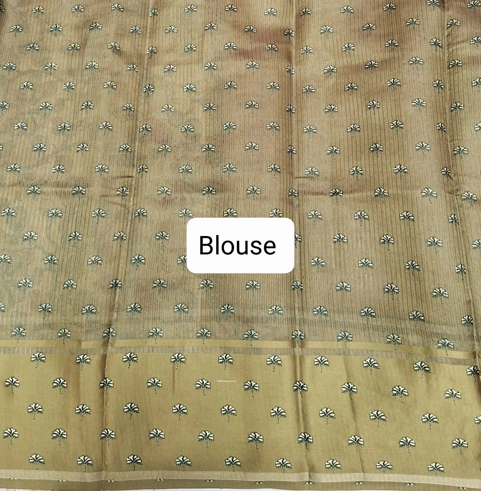 Classic Chocolate Brown Semi Tussar Saree Blouse