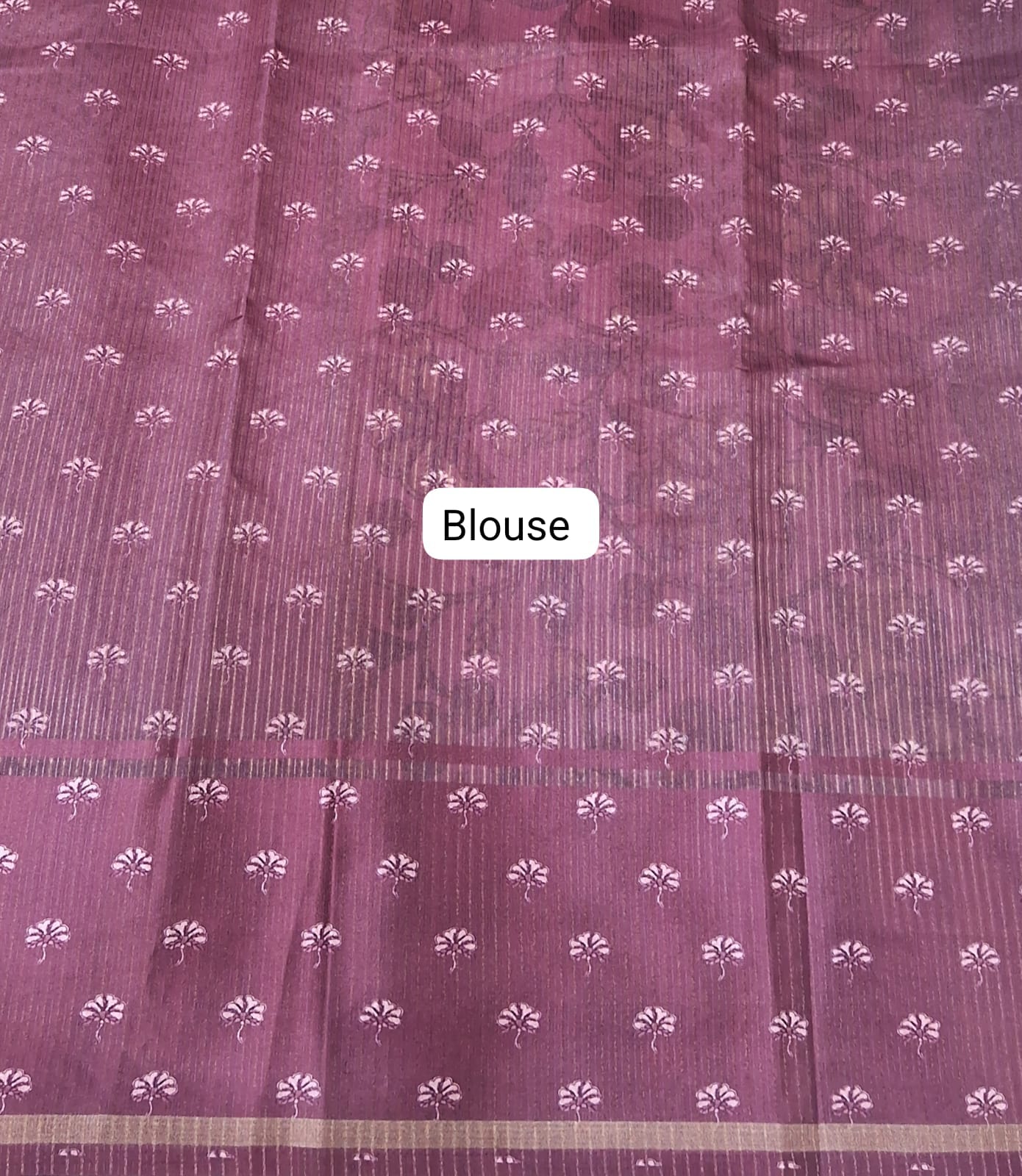 Dark Onion Pink Semi Tussar Saree blouse