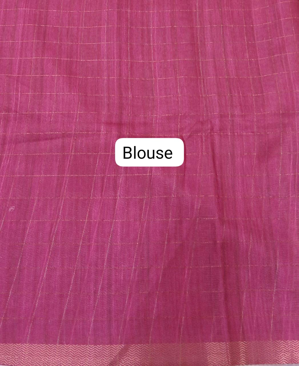 Beige Semi Tussar Saree Blouse