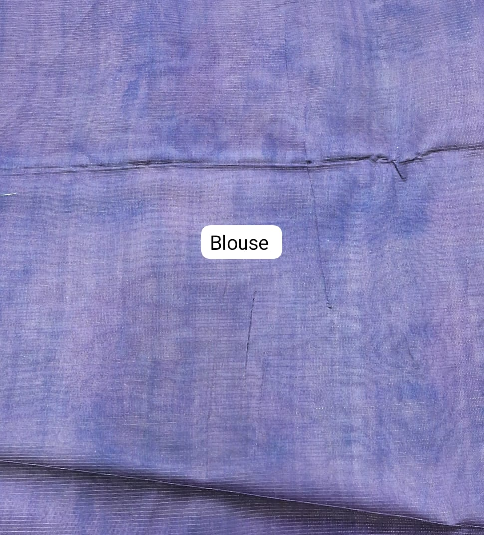 Chocolate Brown Semi Tussar Saree Blouse