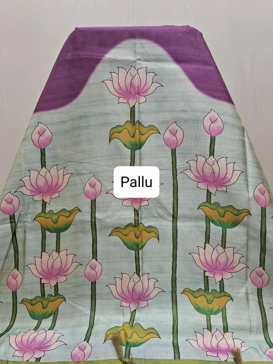 Raspberry Pink Semi Tussar Saree  Pallu