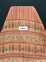 Peach Semi Tussar Saree pallu