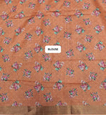 Peach Semi Tussar Saree blouse