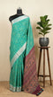 Sea Green Semi Tussar Saree with multicolour bandhini print