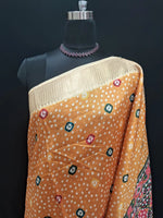 Mango Yellow Semi Tussar Saree 