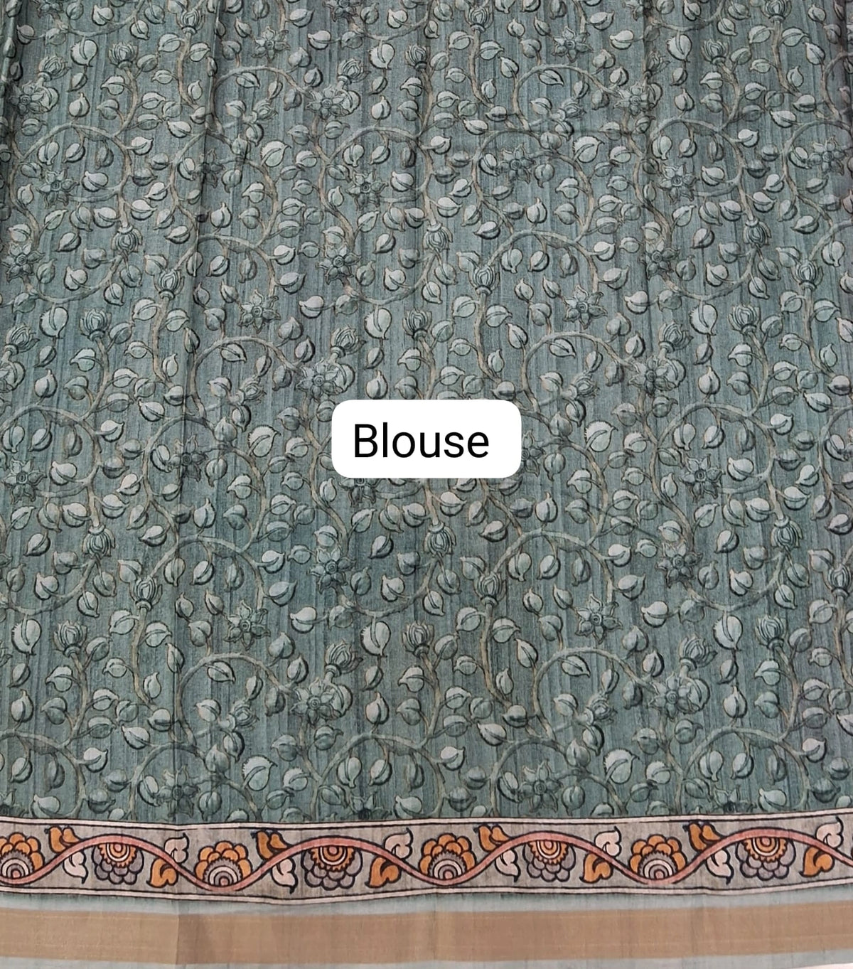 Pink semi Tussar saree blouse