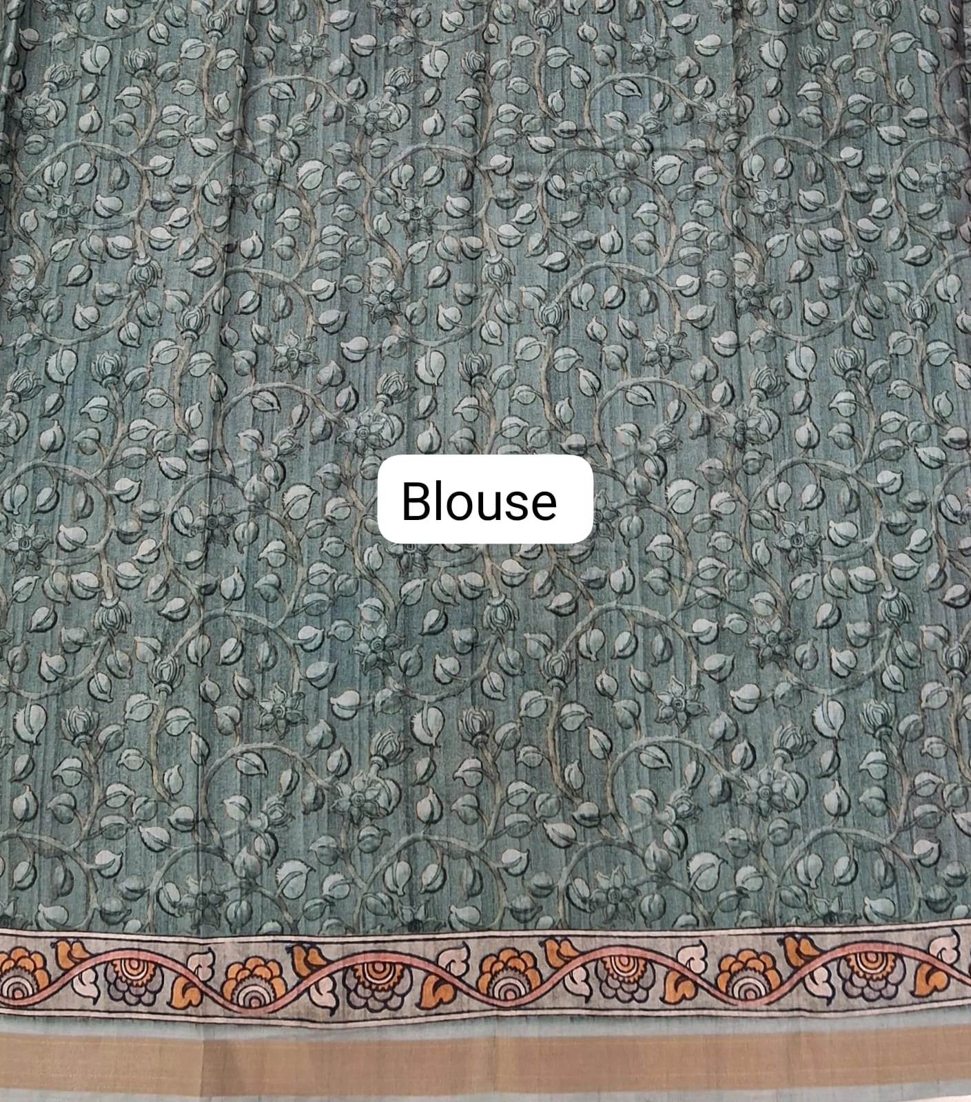 Pink semi Tussar saree blouse