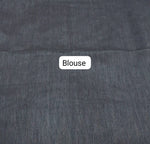 Black Plain Semi Tussar Saree Blouse