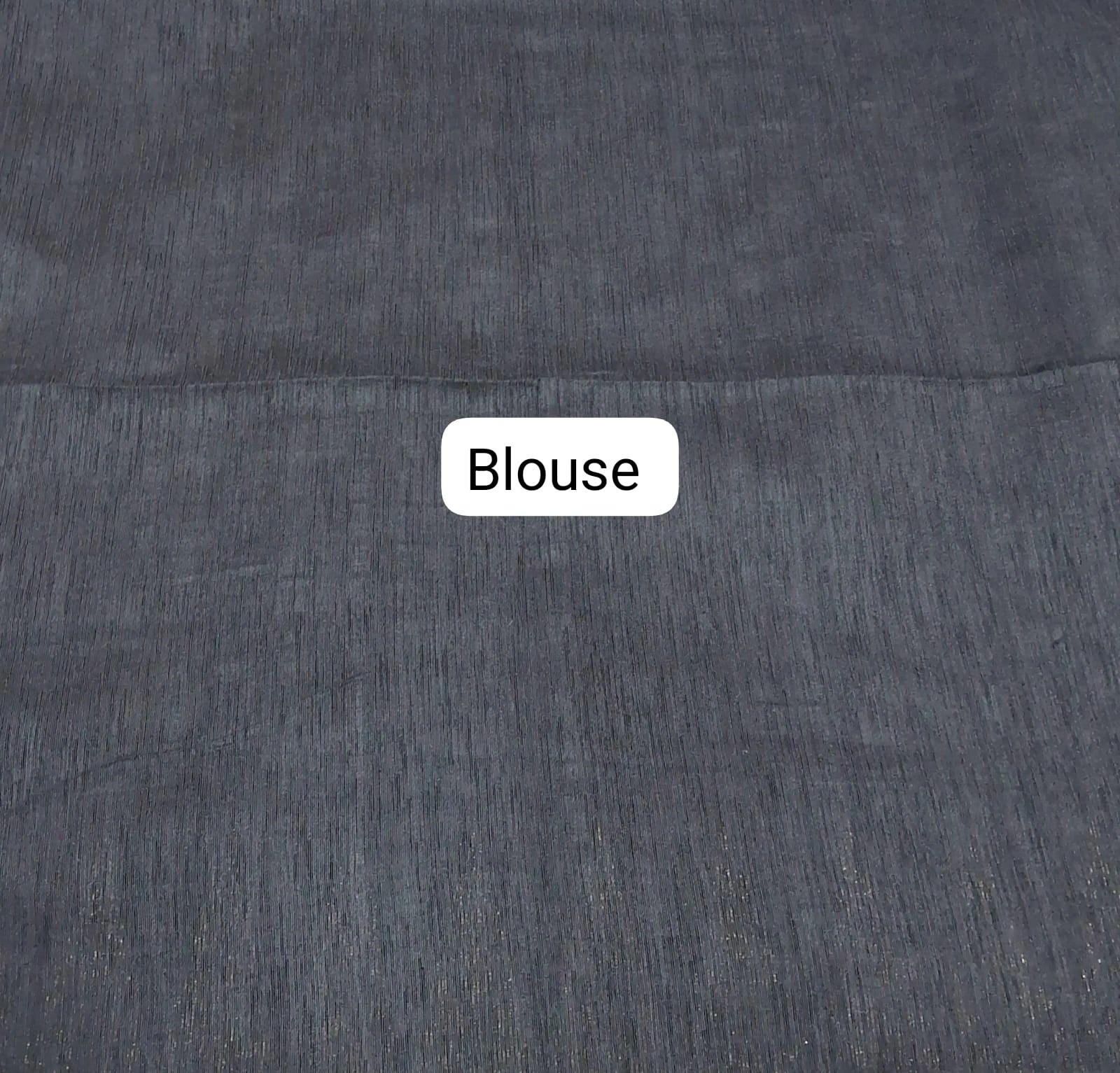Black Plain Semi Tussar Saree Blouse