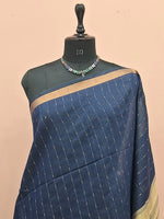Navy Blue Semi Tussar Saree 1
