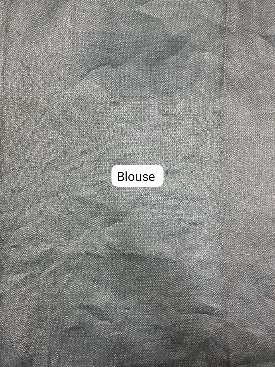 Slate Blue Tussar Georgette Saree Blouse