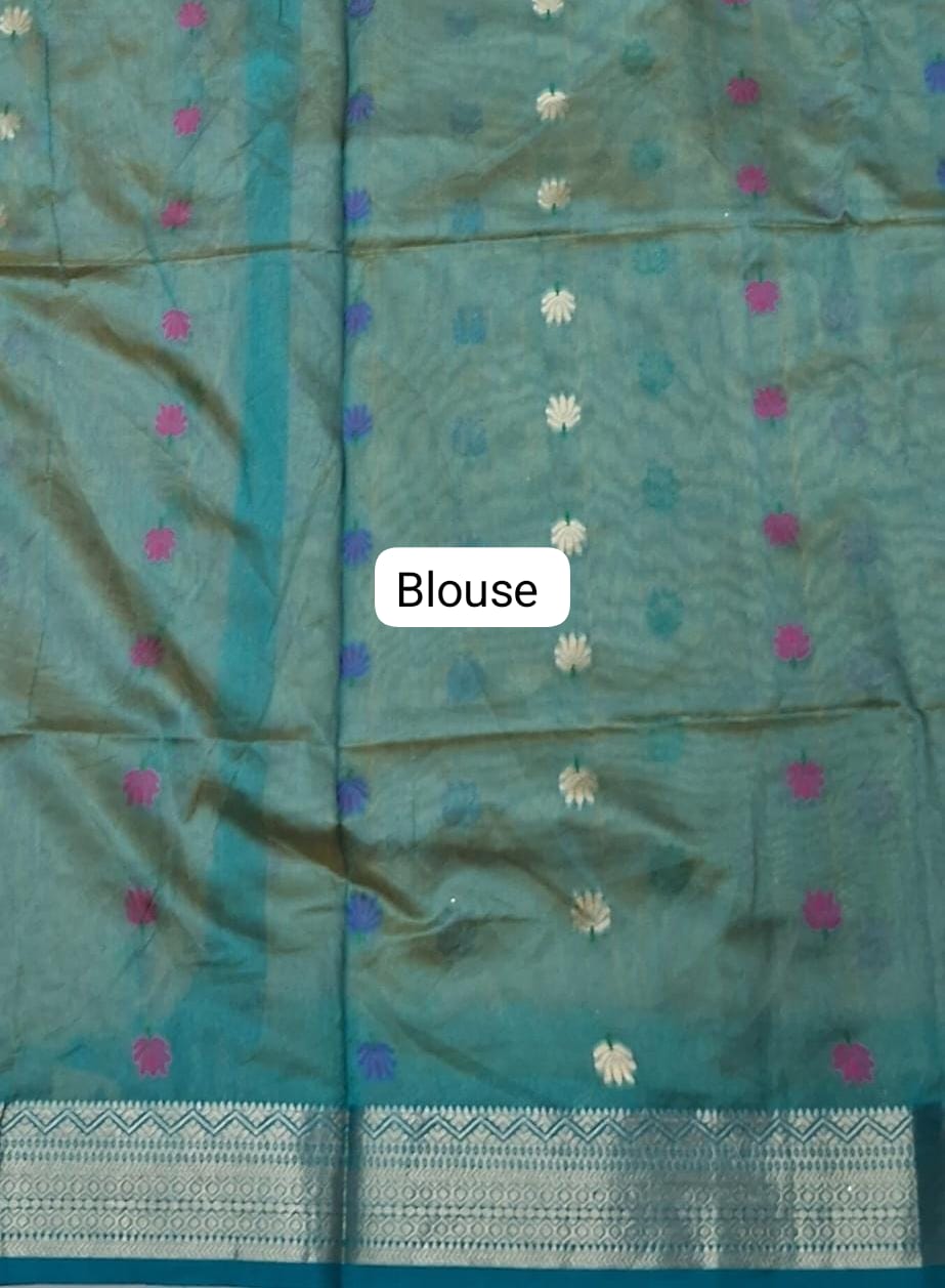 Yellow Woven Tussar Saree Blouse