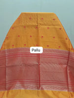 Mango Yellow Woven Tussar Saree Pallu
