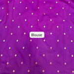 Caribbean Blue Woven Tussar Saree Blouse