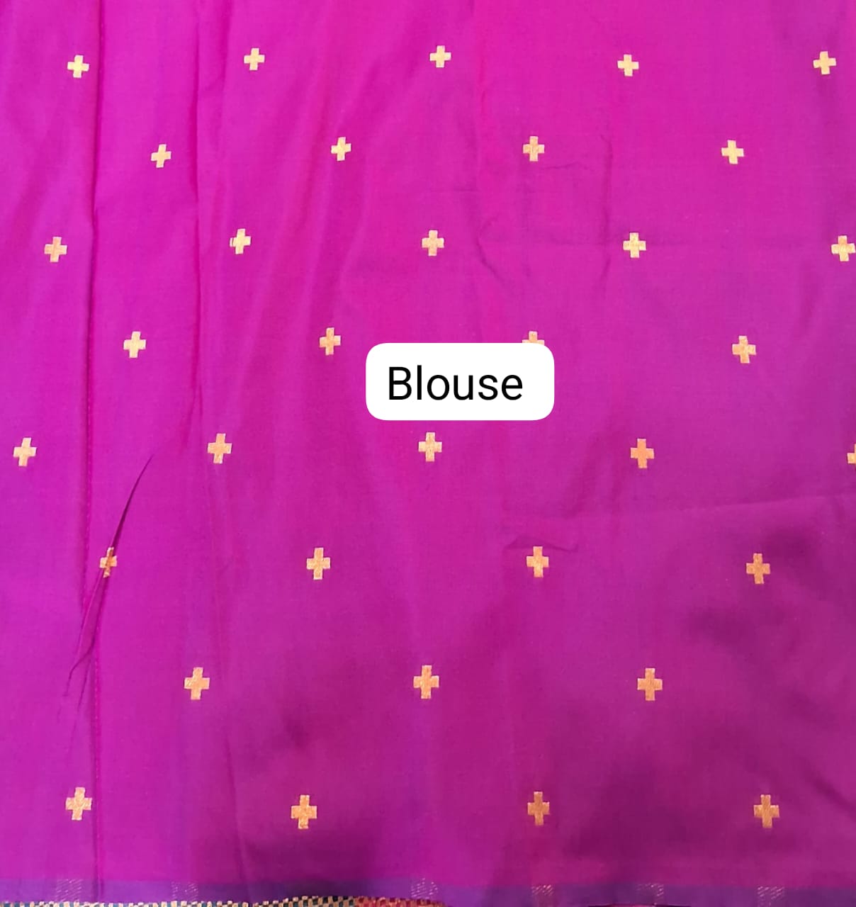 Caribbean Blue Woven Tussar Saree Blouse