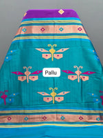 Purple Woven Tussar Saree Pallu