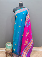 Rama Green Woven Tussar Saree