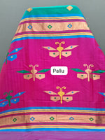 Rama Green Woven Tussar Saree Pallu