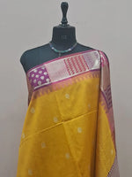 Mango Yellow Tussar Saree 1