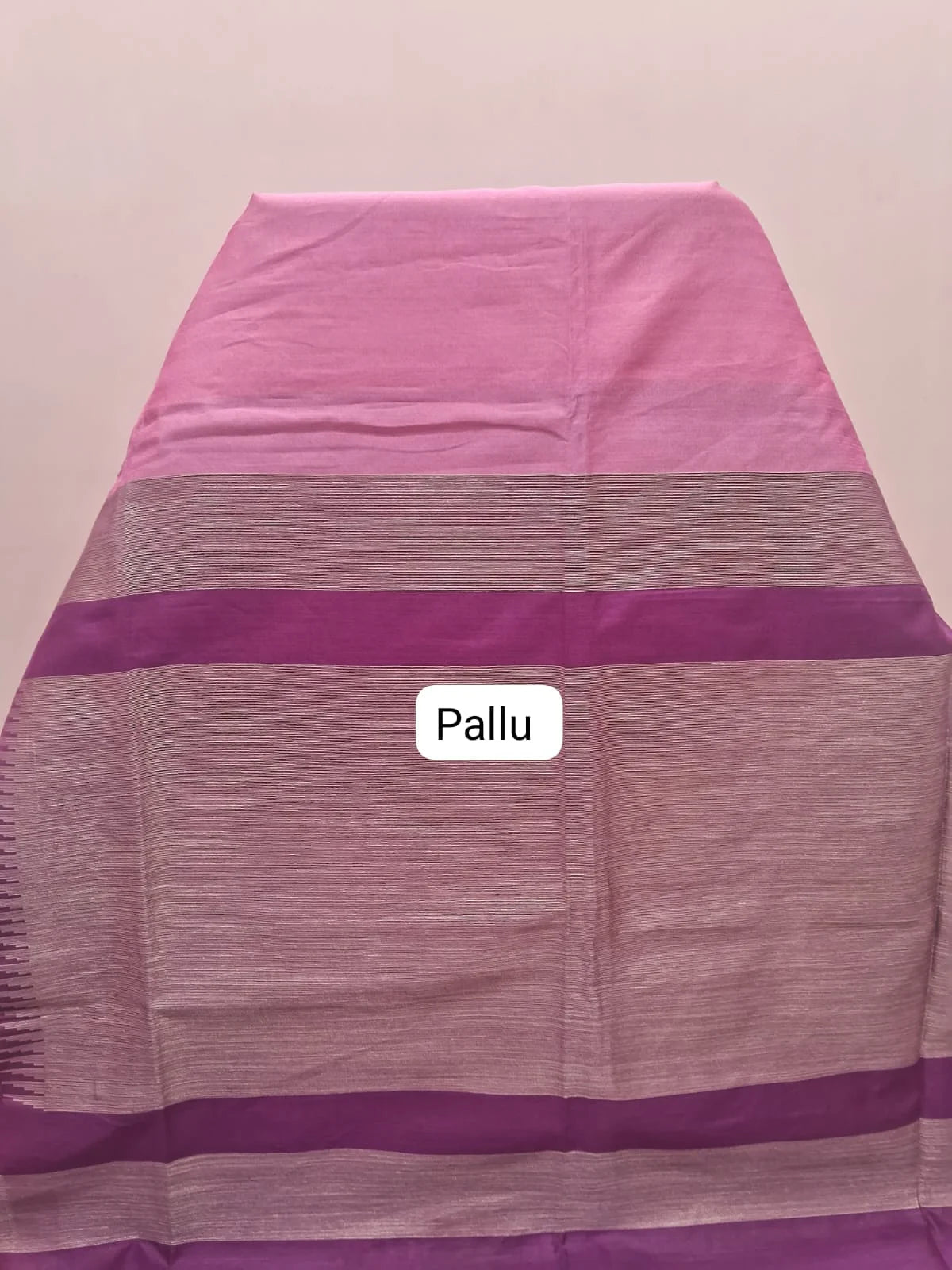 Light Pink Tussar Saree Pallu