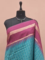 Sky Blue Tussar Saree 1