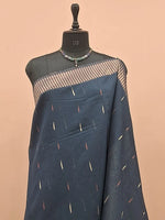 Dark Elephant Grey Tussar Saree 1