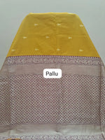 Yellow Tussar Saree Pallu