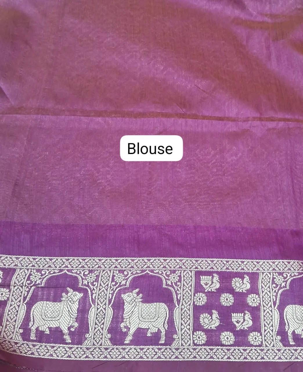 Yellow Tussar Saree Blouse