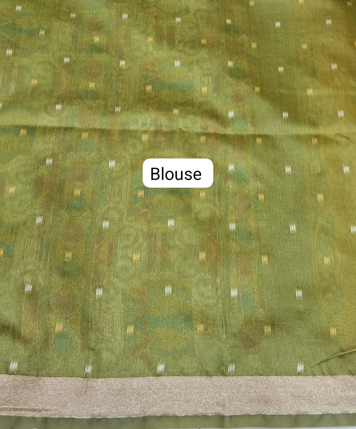 Light Yellow Tussar Saree Blouse