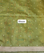 Light Yellow Tussar Saree Blouse