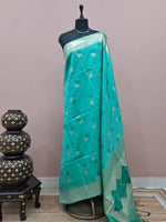 Sky Blue Tussar Saree