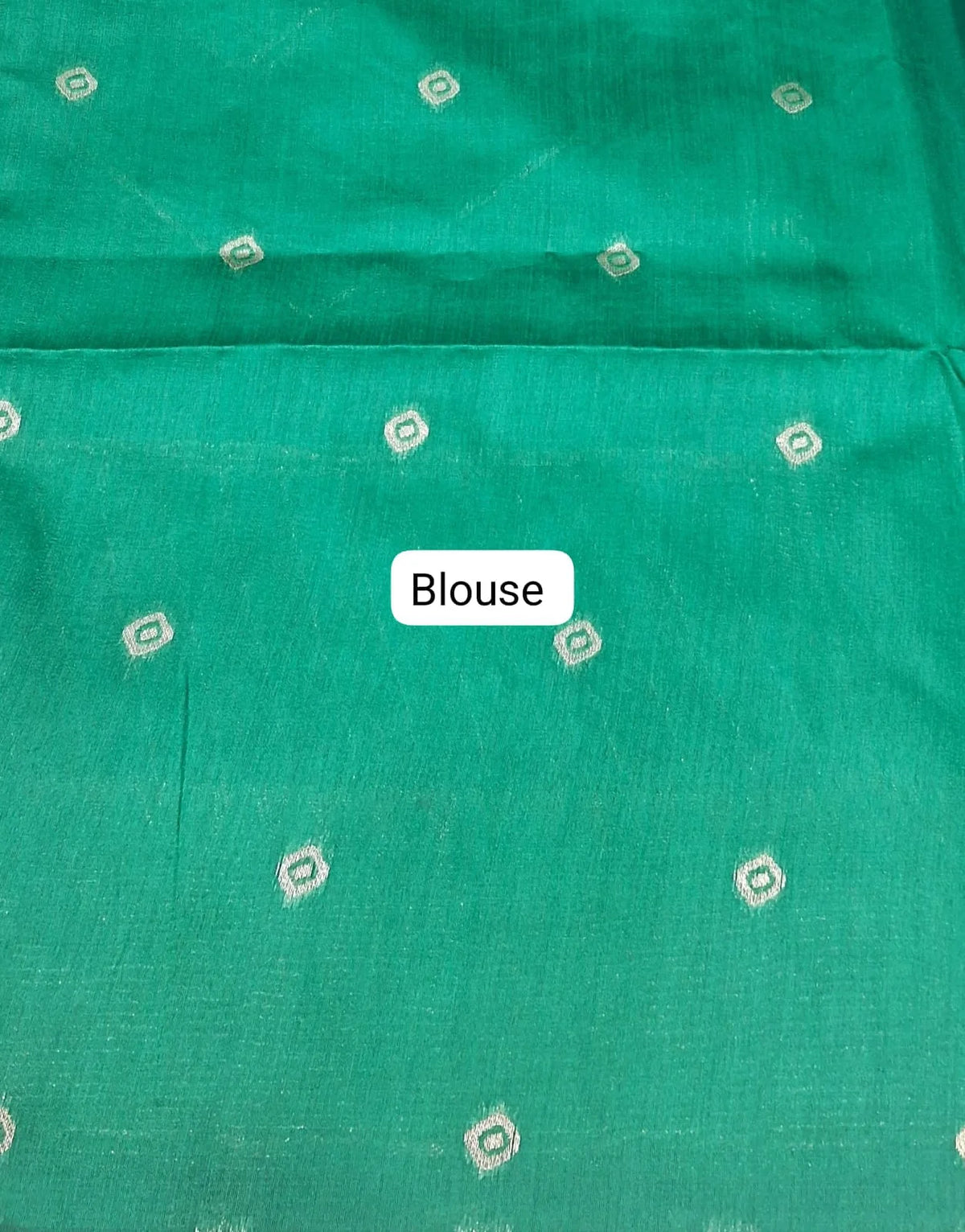 Sky Blue Tussar Saree Blouse