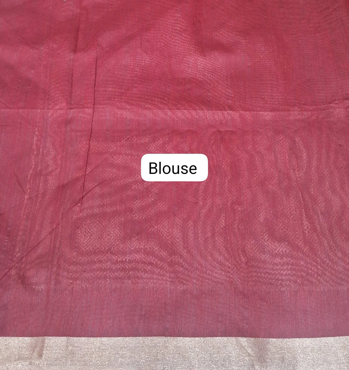 Dark Peach Tussar Saree Blouse