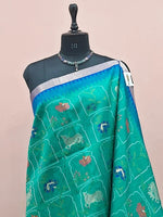 Rama Green Tussar Saree 1