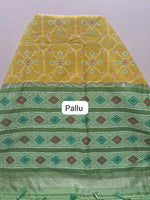 Yellow Tussar Saree Pallu