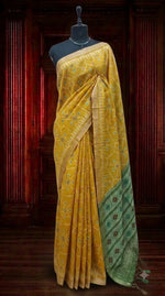 Yellow Tussar Saree