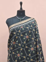 Black Tussar Saree 1