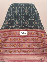 Black Tussar Saree Pallu