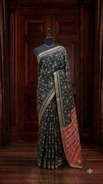 Black Tussar Saree