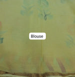 Soft Radiance Light Yellow Mulmul Zari Cotton Saree Blouse
