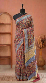 Classic Brown Mulmul Zari Cotton Saree